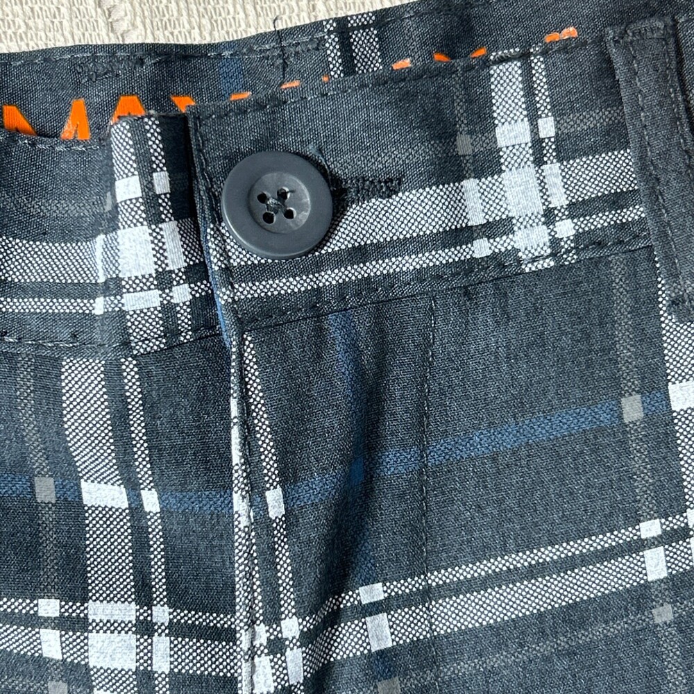 Urban Pipeline Men's Chino Shorts Size 30 Grey Plaid Max Flex Shorts Golf Flat - Picture 7 of 16